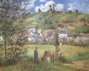 Camille Pissarro Landscape at Chaponval (mk09) Spain oil painting reproduction